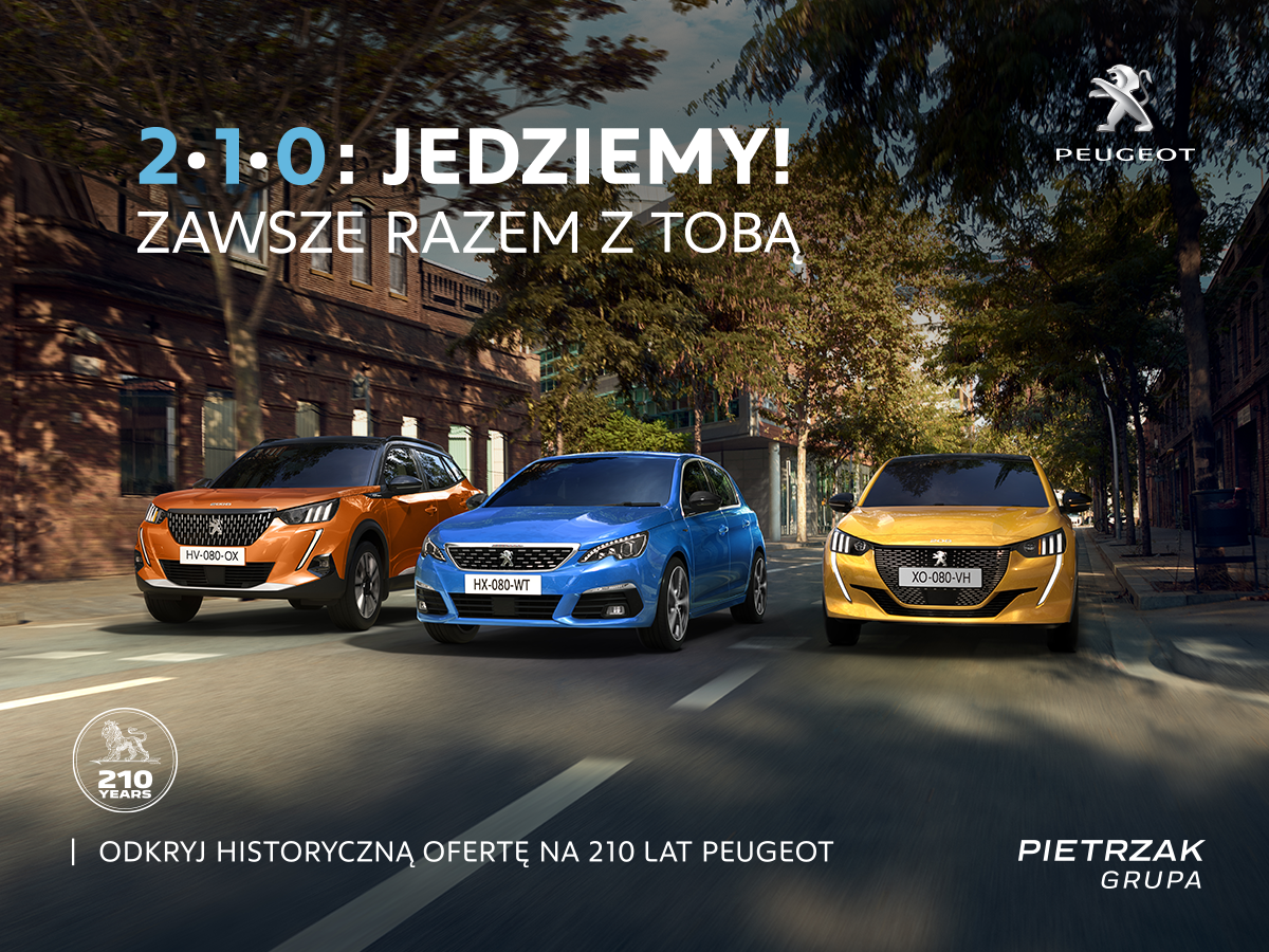 2-1-0: Jedziemy. Zawsze razem z Tobą. Odkryj historyczną ofertę na 210 lat PEUGEOT