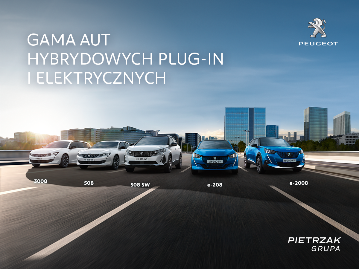 Gama aut hybrydowych Plug-In i elektrycznych 